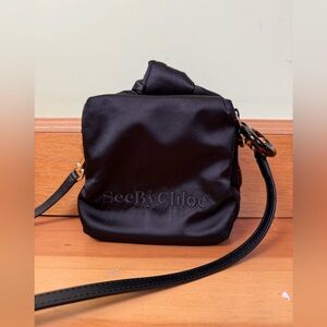 See By Chloe Black Nylon Crossbody Bag